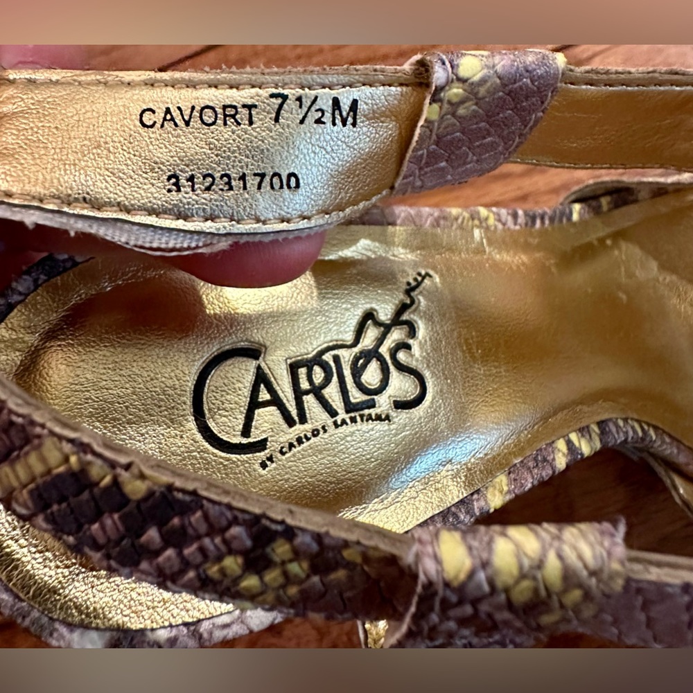 Carlos Santana!😎Platform Cavort snakeskin heels/size-7.5 - Picture 13 of 14